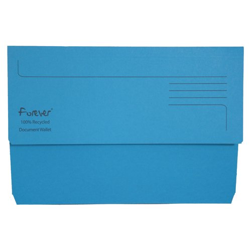 Shop the Exacompta Forever Document Wallets in Bright Blue model 211/5001 available in a convenient pack of 25. Perfect for organising your documents with style and sustainability.
