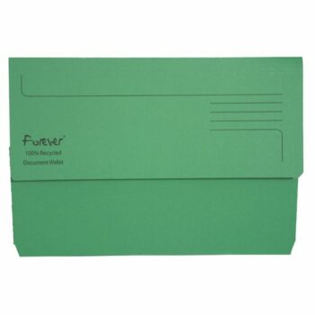 Shop the Exacompta Forever Document Wallets in vibrant Bright Green perfect for organising your documents. This pack of 25 is ideal for both home and office use combining style with functionality.