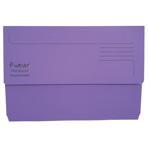 Shop the Exacompta Forever Document Wallets in vibrant Bright Purple perfect for organising your documents. This pack of 25 is ideal for both home and office use combining style with functionality.