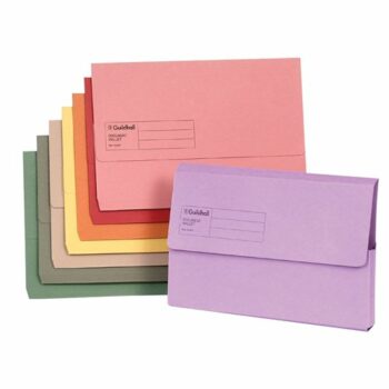Shop our Guildhall Document Wallets in assorted colours perfect for organising your documents. This pack of 50 GDW1-AST wallets is ideal for both home and office use.