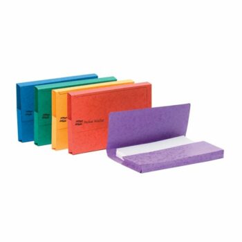 Shop the Europa Pocket Wallets in assorted colours perfect for organising your documents. This pack of 25 foolscap wallets is ideal for both home and office use.