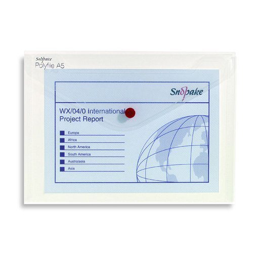 Snopake Polyfile Classic A5 Clear 11382 - Pack 5