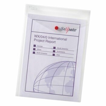 Shop the Snopake Polyfile P Portrait A6 Clear 13293 a pack of 5 durable and transparent document wallets perfect for organising your paperwork and keeping your documents safe.