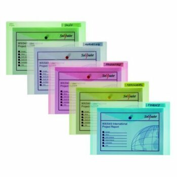 Snopake Polyfile Classic Foolscap Assorted 10087 - Pack 5