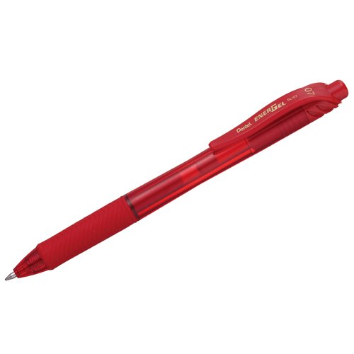 Pentel EnerGel X Gel Rollerball Pen Red BL107-BX - Pack 12