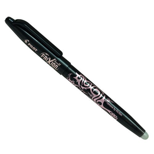 Pilot FriXion Rollerball Pen Erasable Broad Tip Black 551093 - Pack 12