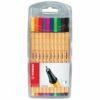 STABILO Point 88 Fineliner Pen Assorted Colours 8810 - Pack 10