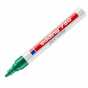 Enhance your creative projects with the Edding 750 Gloss Paint Markers in vibrant green featuring a precise bullet tip for detailed application. This pack of 10 markers is perfect for artists and crafters looking to add a splash of colour to any surface.