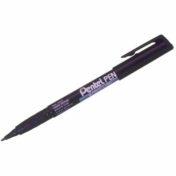 Pentel Fine Point Permanent Marker Black NMS50-AO - Pack 12