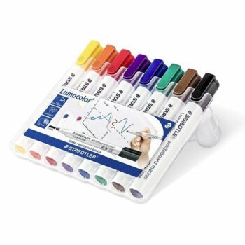 STAEDTLER Lumocolor Whiteboard Marker Bullet Tip Assorted 351-WP8 - Pack 8