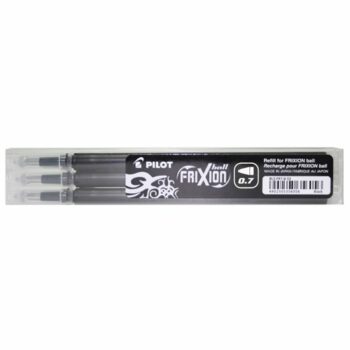 Pilot FriXion Rollerball Pen Erasable Refills Black 075300301 - Pack 3