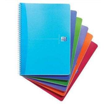 Oxford Office Notebook Wirebound Poly Transluscent A4 Assort 100104241 - Pack 5