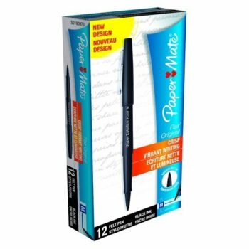 Paper Mate Flair Fineliner Pen Black S0190973 - Pack 12