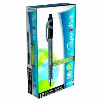 Paper Mate Flexgrip Ultra Ballpoint Pen Retractable Medium Black S0190393 - Pack 12