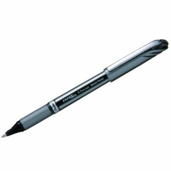 Pentel EnerGel Plus Gel Ink Rollerball Pen Metal Tip Black BL27-A - Pack 12