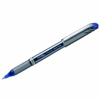 Pentel EnerGel Plus Gel Ink Rollerball Pen Metal Tip Blue BL27-C - Pack 12