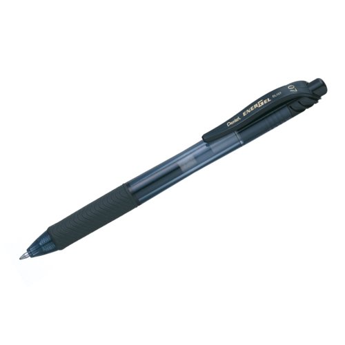 Pentel EnerGel X Gel Rollerball Pen Black BL107-A - Pack 12