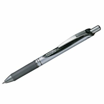 Pentel EnerGel XM Retractable Gel Rollerball Pen Black BL77-A - Pack 12