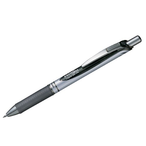 Pentel EnerGel XM Retractable Gel Rollerball Pen Black BL77-A - Pack 12