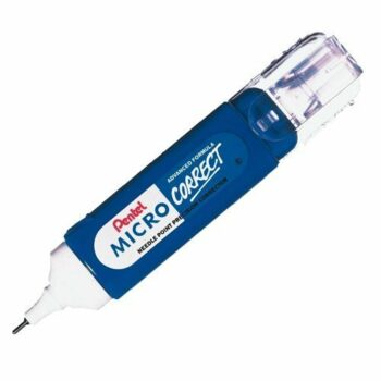 Pentel Micro Correct Correction Fluid Pen Fine ZL31-W - Pack 12