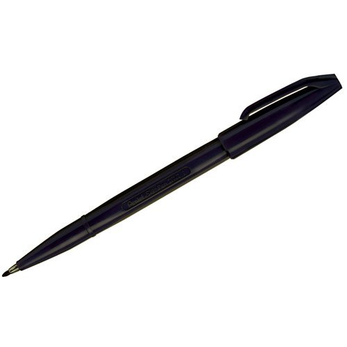 Pentel S520 Fibre Tipped Sign Pen Black S520-A - Pack 12