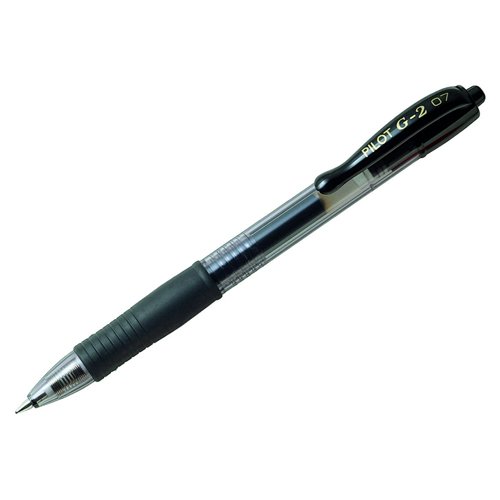 Pilot G207 Gel Ink Rollerball Pen Retractable Black BLG20701 - Pack 12
