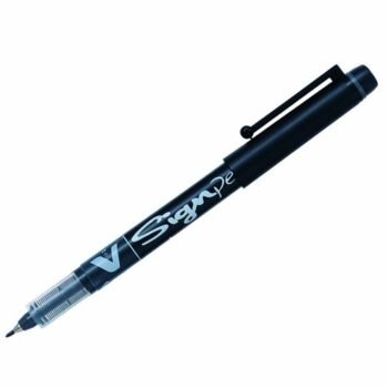 Pilot V Sign Fineliner Pen Black SWVSP01 - Pack 12