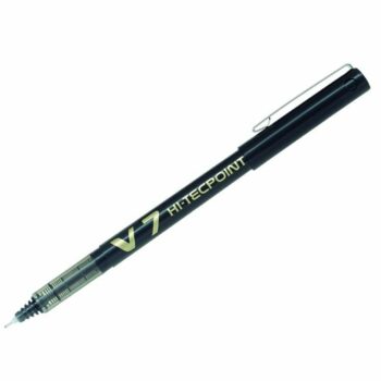 Pilot V7 Rollerball Pen Hi-Techpoint 0.5mm Line Black V701 - Pack 12