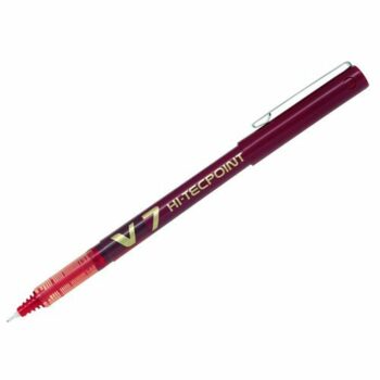 Pilot V7 Rollerball Pen Hi-Techpoint 0.5mm Line Red V702 - Pack 12