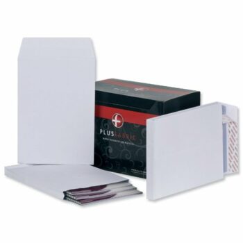 Plus Fabric Envelopes Peel & Seal Plain Gusset White 324x229mm C4 - Pack 100