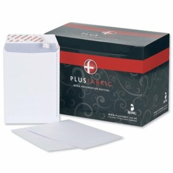 Plus Fabric Envelopes Pocket Peel & Seal Plain 120gsm C5 White B26139 - Pack 500
