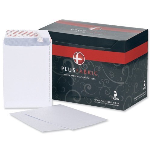 Plus Fabric Envelopes Pocket Peel & Seal Plain 120gsm C5 White B26139 - Pack 500