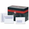 Plus Fabric Envelopes Wallet Press Seal Window C6 White - Pack 500