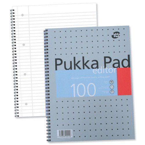 Pukka Pad Editor A4 Notebook Wirebound EM003 - Pack 3
