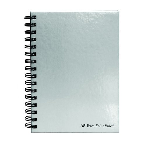 Pukka Pad Wirebound Silver Book A5 WRULA5 - Pack 5