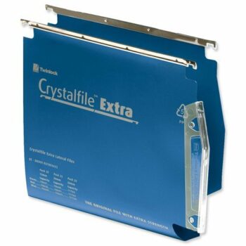 Rexel Crystalfile Extra 275 Lateral 30mm Blue Files 70642 - Pack 25
