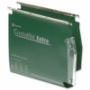 Rexel Crystalfile Extra 275 Lateral 30mm Green Files 70640 - Pack 25