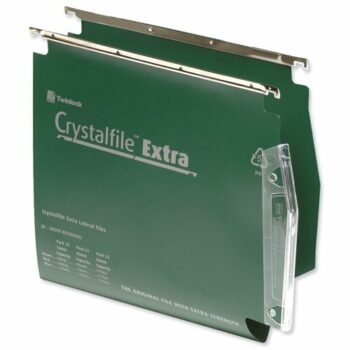 Rexel Crystalfile Extra 275 Lateral Green Files 70637 - Pack 25