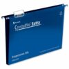 Rexel Crystalfile Extra Files Foolscap 30mm Blue 70633 - Pack 25