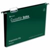 Rexel Crystalfile Extra Files Foolscap 30mm Green 70631 - Pack 25
