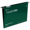 Rexel Crystalfile Extra Suspension Files Foolscap Green 70628 - Pack 25