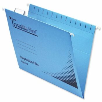 Rexel Crystalfile Flexi Files Foolscap Blue 3000041 - Pack 50