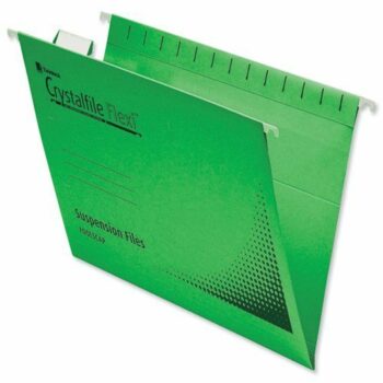 Rexel Crystalfile Flexi Files Foolscap Green 3000040 - Pack 50