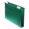 Rexel CrystalFile Foolscap Suspension Files Green 30mm 78041 - Pack 50