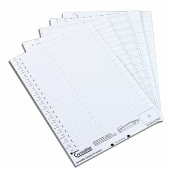 Rexel Crystalfile Lateral 330 Card Inserts White 70676 - Pack 25