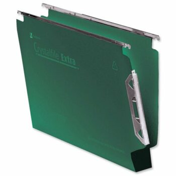 Rexel Crystalfile Lateral 330 Files 50mm Green 70672 - Pack 25