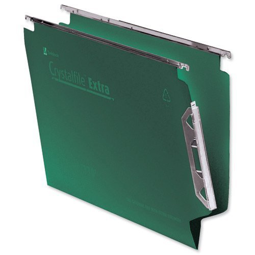 Rexel Crystalfile Lateral 330 Files Green 70670 - Pack 50