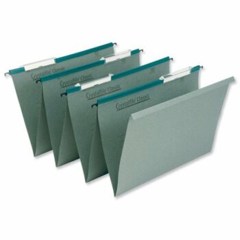 Rexel Crystalfile Linked Files Foolscap Green 78650 - Pack 50
