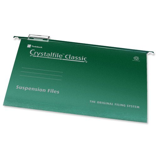 Rexel Crystalfile Suspension Files A4 Green 78045 - Pack 50