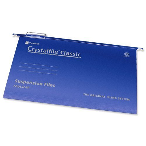 Rexel Crystalfile Suspension Files Foolscap Blue 78143 - Pack 50